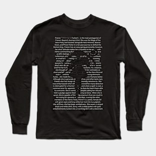 Frieren the Slayer Sousou no Frieren Anime Black and White Aesthetic Typography Art SNF-181 Long Sleeve T-Shirt